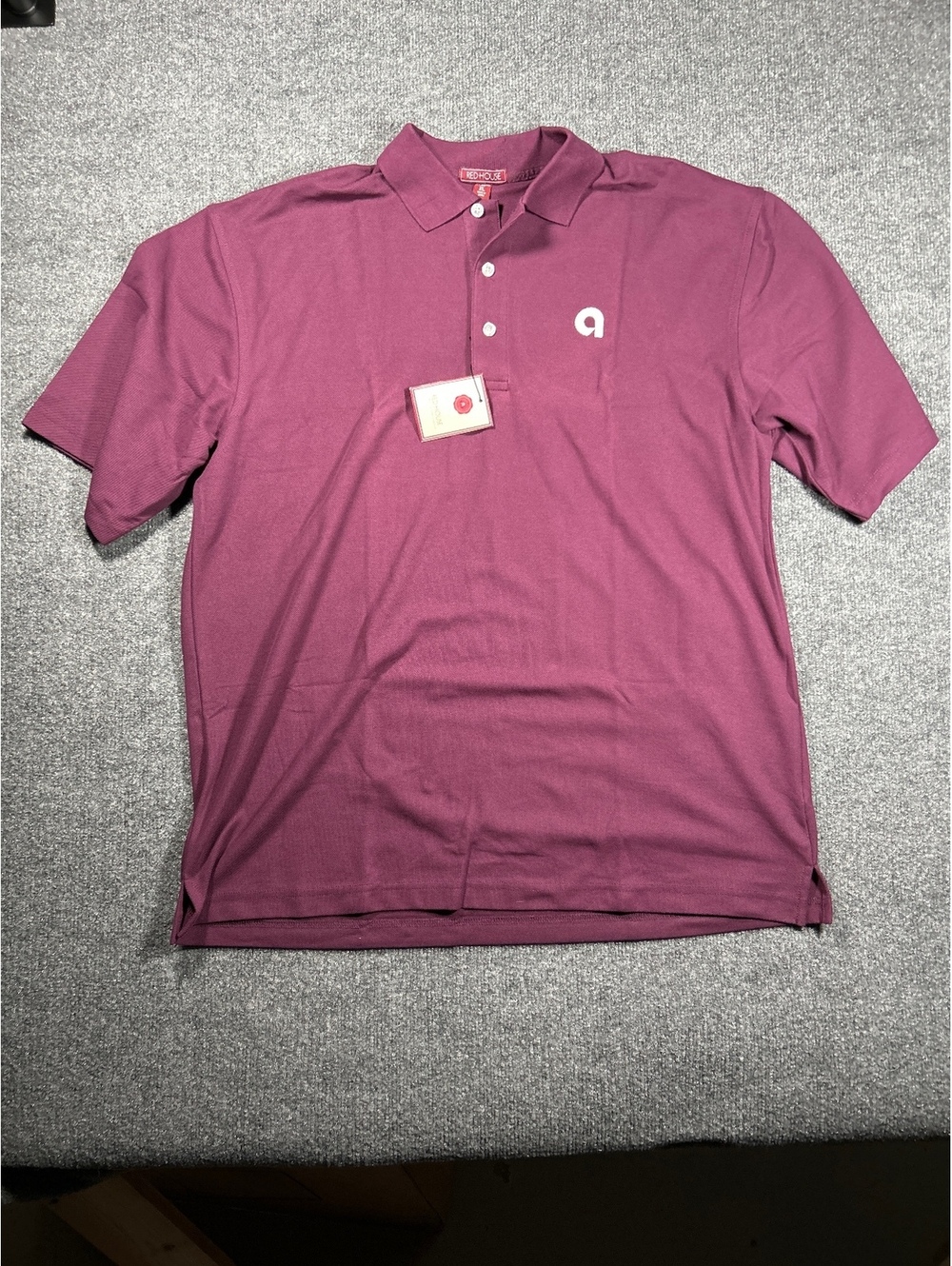 Red House Men's Polo Shirt Size XL Burgundy